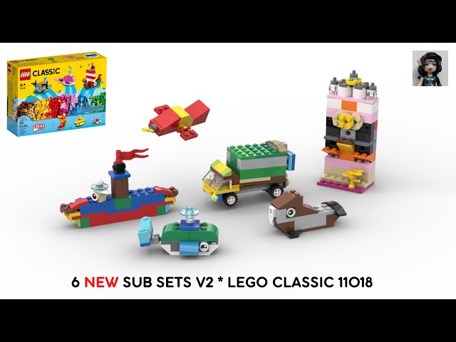 6 NEW SUB SETS Lego classic 11018 ideas How to build - YouTube