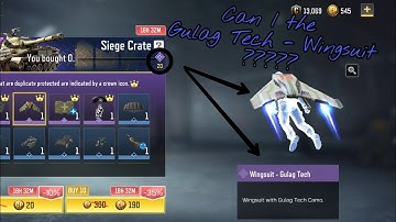 Siege Crate Opening | Gulag Tech - Tank, Wingsuit, Medic | Call of Duty Mobile | enObOy GaMing