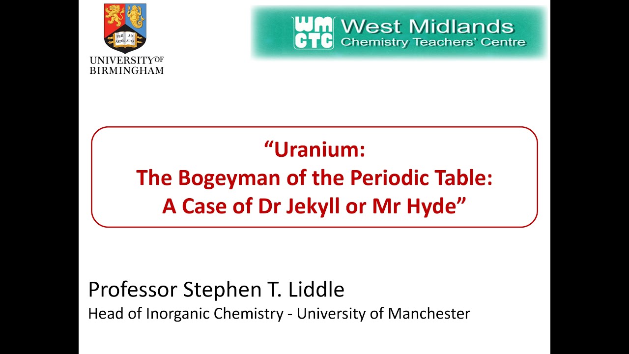 Uranium: The Bogeyman of the Periodic Table | Prof Steve Liddle