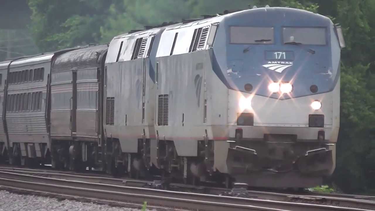 The Amtrak Crescent #19  Westbound In(HD) Austell,Ga. 7-8-2013 - YouTube