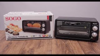 SOGO SS-10305 - Mini Horno Tostador 6L | Mini Table Toaster Oven 6L 650W -  YouTube