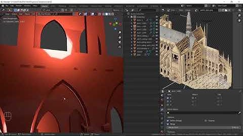Modular Gothic Cathedral Modeling Blender 2.8x Timelapse Part 2