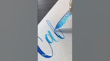 Glass pen goodness #shorts #calligraphy #handlettering #lettering #moderncalligraphy #glasspen #art