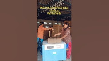 Semi Automatic Strapping Machine 9361877345 #interopactec #strappingmachine #industrialmachine