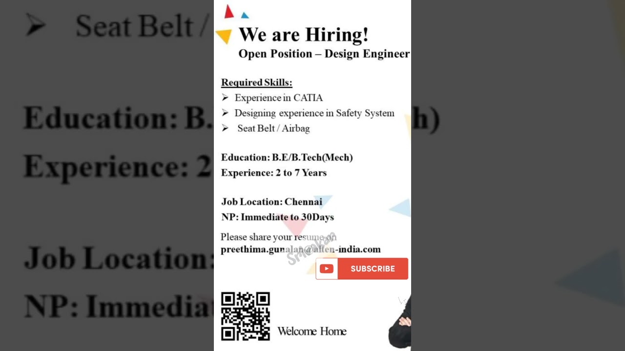 Mechanical Engineering jobs 2023 | Chennai jobs