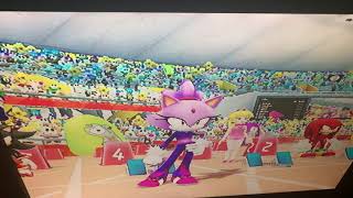 Mario And Sonic At London Olympic Games Wii 100m Sprint With Blaze 