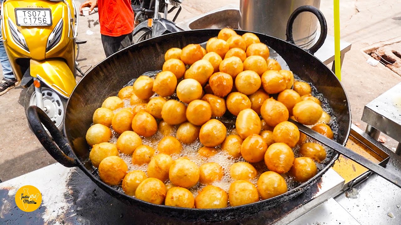 Famous South Style Mysore Bonda Making Rs. 40/- Only l Hyderabad Street Food | INDIA EAT MANIA