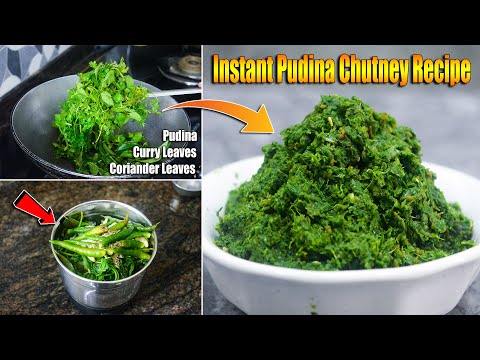 Instant Pudina Chutney Recipe | Mint Chutney | Chutney Recipe | Maharashtrian Recipes