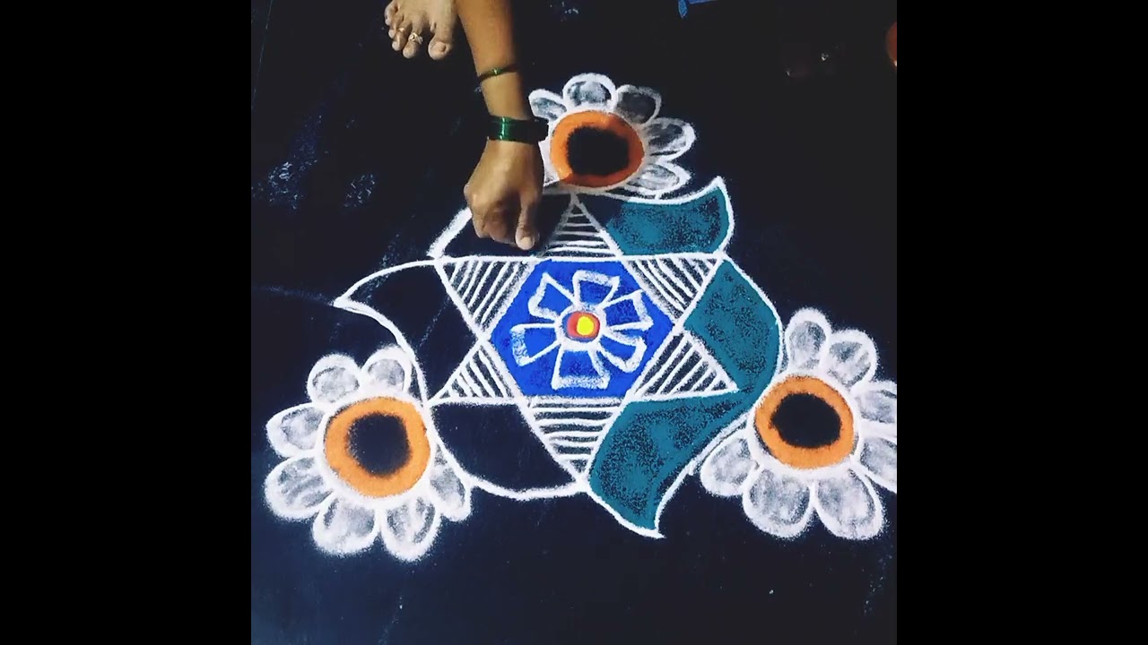 Simple rangoli 🎉 super rangoli 🎉