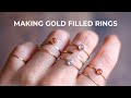 How to make gold filled jewelry  stacking rings tutorial  gold fill