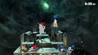 Chrom gets needlessly aggressive against K. Rool offstage three consecutive times