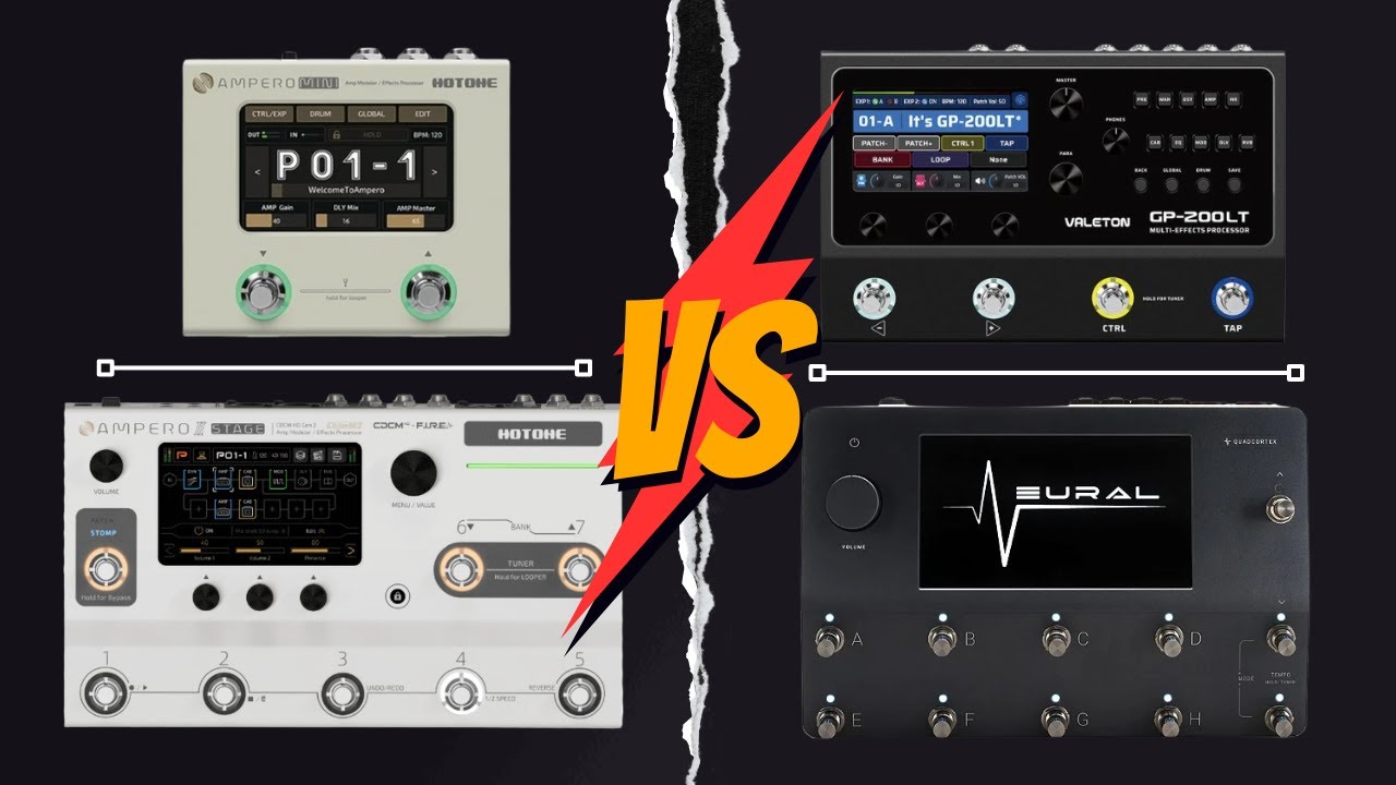 Quem levou uma surra?? | Comparando AMPERO MINI x AMPERO 2 STAGE x GP-200LT x QUAD CORTEX