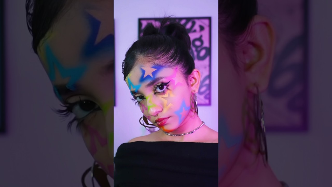 Colourful Stars Makeup Look✨