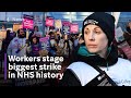 歴史上最大の NHS イングランドのストライキで、看護師と救急車のスタッフが退出