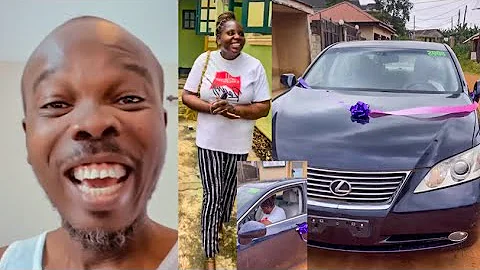 ‘This Is Beautiful’ Fans Reacts As Actor Ijebu Surprises Wife With New Car Few Days After He Unv..
