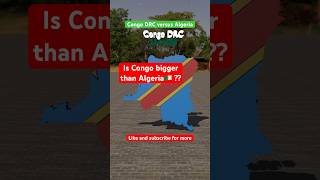 CONGO DRC VERSUS ALGERIA 🇩🇿 IN LAND MASS #comparison #viralvideo #usa #viralvideo #foryou