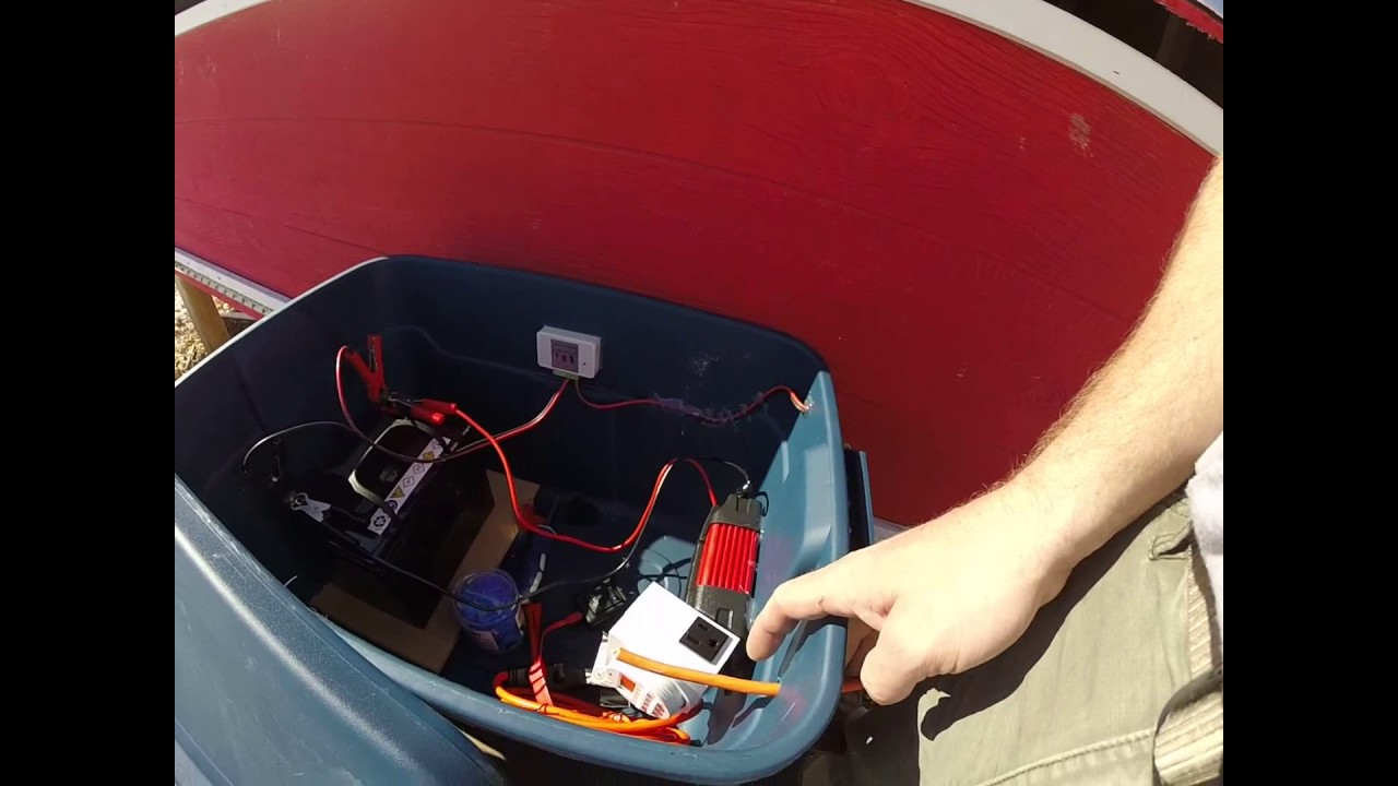 Solar chicken coop alarm and water heater Part 3 IT WORKS! YouTube