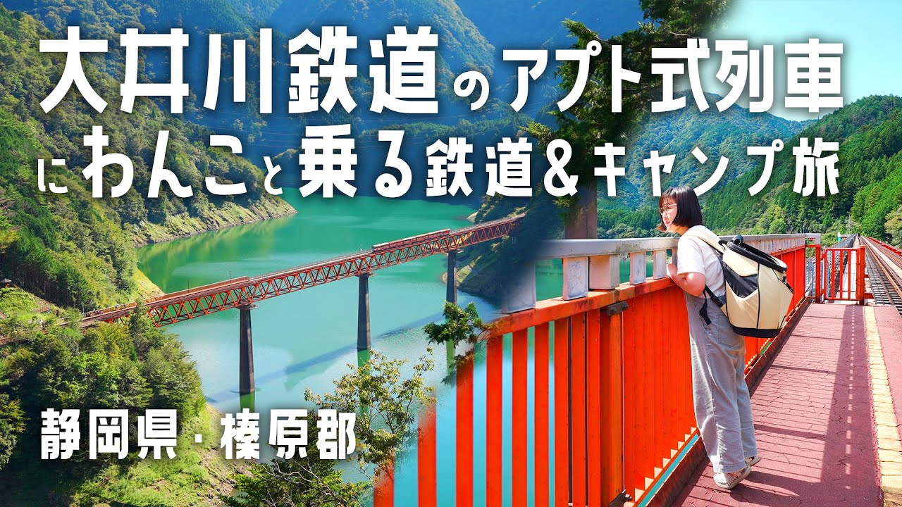 【鉄道＆キャンプ旅】わんこ連れで大井川鐡道 アプト式列車に乗る