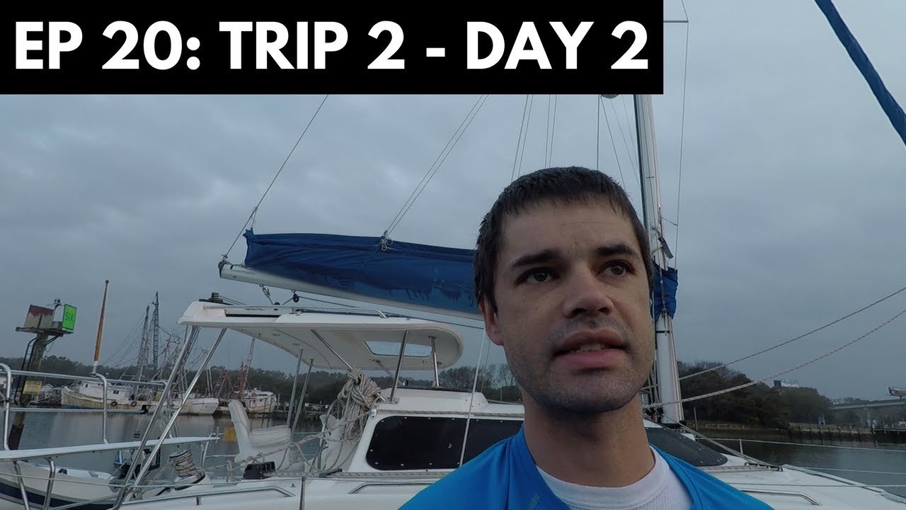 Family Sailing Vlog Ep. 20 Trip 2 Day 2 Past Wilmington, NC