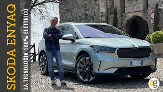 SKODA ENYAQ Test drive, tecnologia, autonomia del SUV ELETTRICO видео