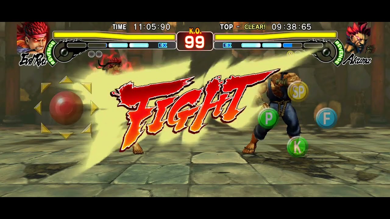 SF4, Street Fighter IV CE gameplay on mobile(Evil Ryu ; difficulty : grueling ; Ext. STG : Akuma)P.5