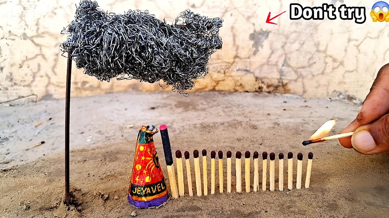 Steel Jhunda & Anar 😱 Amazing Cracker experiment 😜| Diwali cracker ...