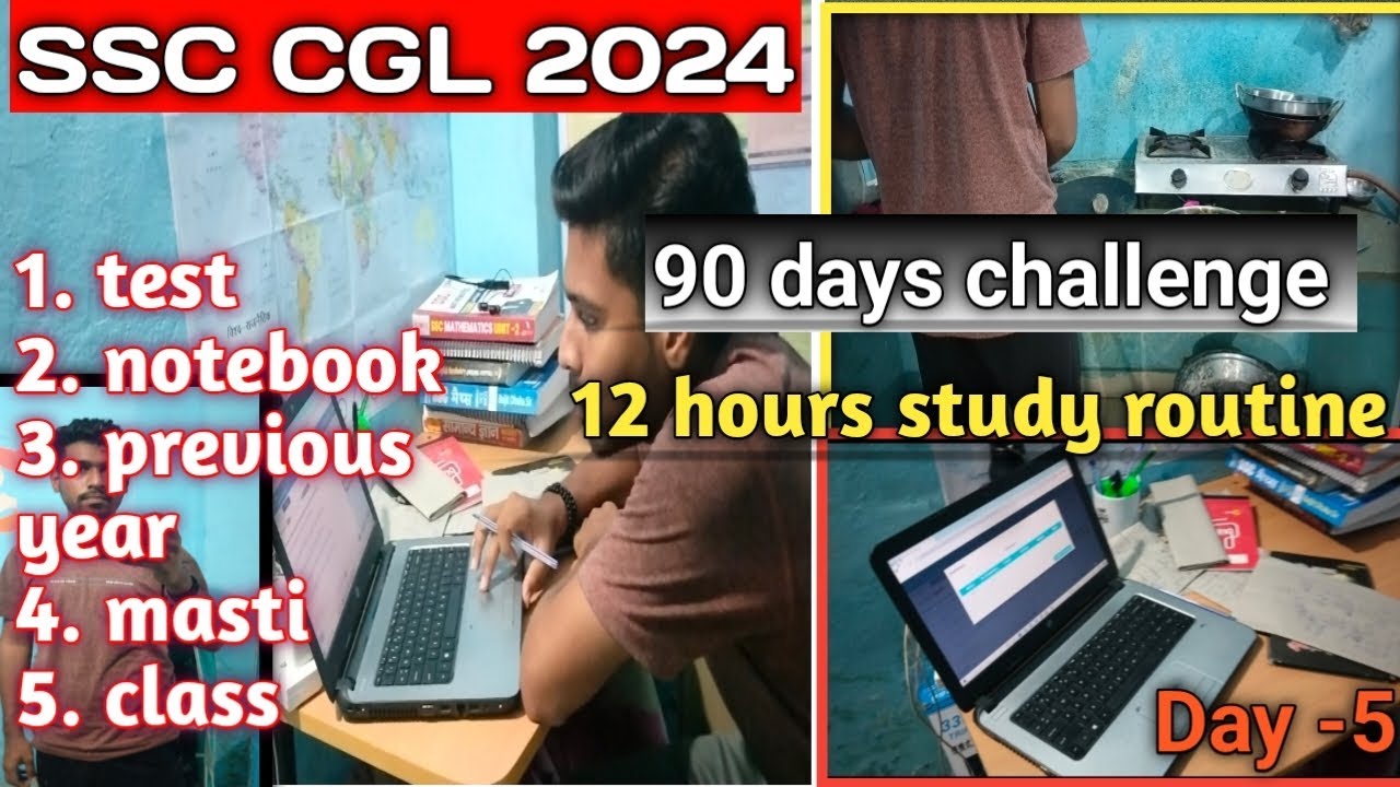 12 hours study routine and 90 days challenge! SSC CGL exam preparation ...