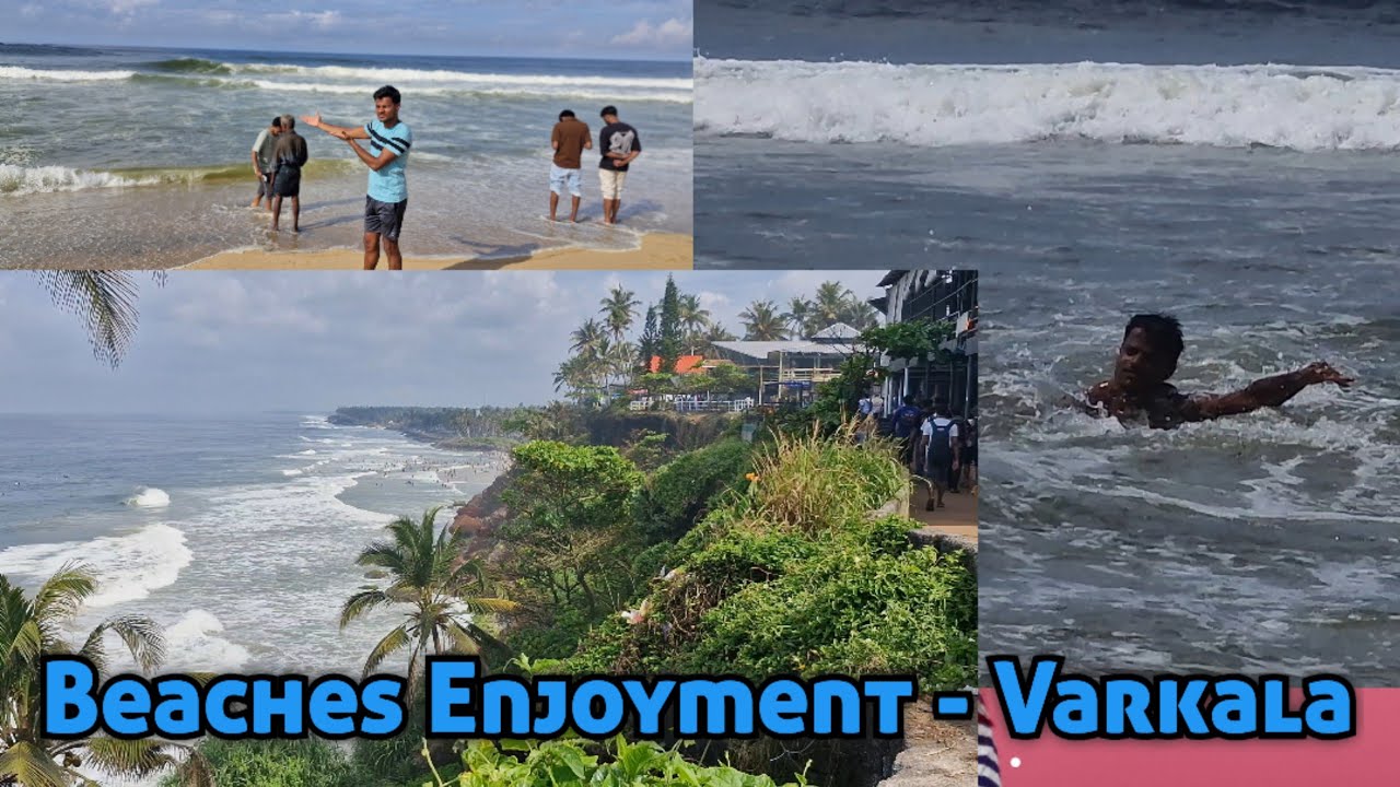 Varkala Cliff Kerala | Papanasam Beach to Black Sand Beach Adventure 