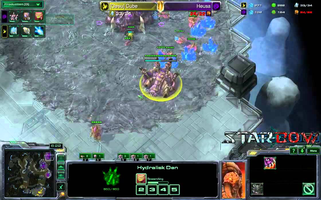 Game 3 - Cube (P) Vs Heusa (Z)  - semifinals ESL Starbow cup 1