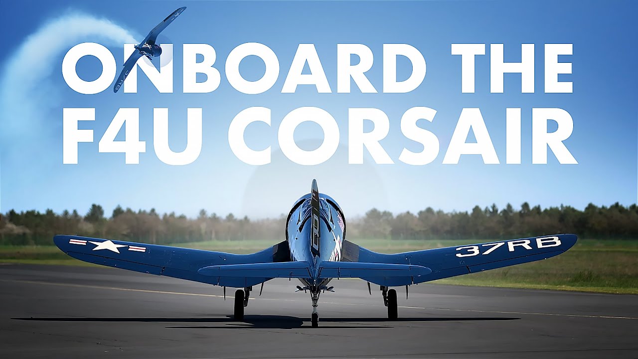 Onboard the F4U Corsair (FULL DISPLAY) 4K RAW SOUND