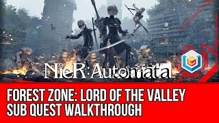 Nier: Automata Lord of the Valley Sub Quest Walkthrough - Forest Zone Gameplay/Let's Play