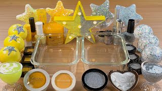 Yellow vs Silver w CLAY★Mixing Makeup Eyeshadow Glitter into SLIME★ASMR★Satisfying Slime Video#071 by XOXO SLIME ASMR 16,950 views 3 years ago 15 minutes