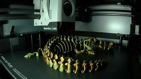 Flexi Factory Articulated Crocodile 3d printing timelapse