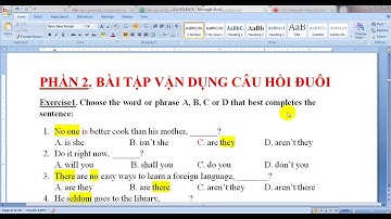 Bài tập thực hành câu hỏi đuôi/ Exercise about tag questions