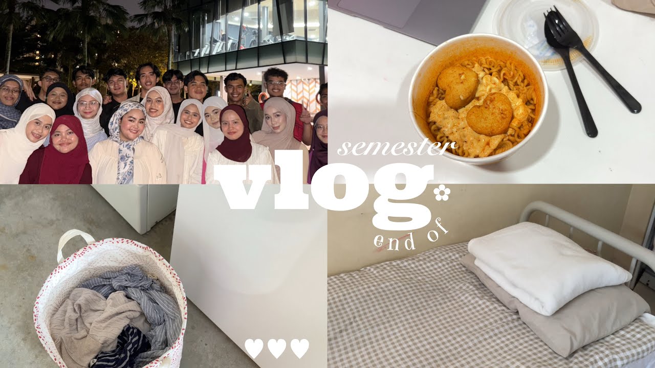 uni vlog 🧸🎀 : exam preparation, move out, classmates gathering 