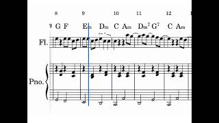 PDF Sample How to Play Kyoko Kirigiri Danganronpa Thick of it (Flute + Piano) guitar tab & chords by Rul's Acoustic Channel.