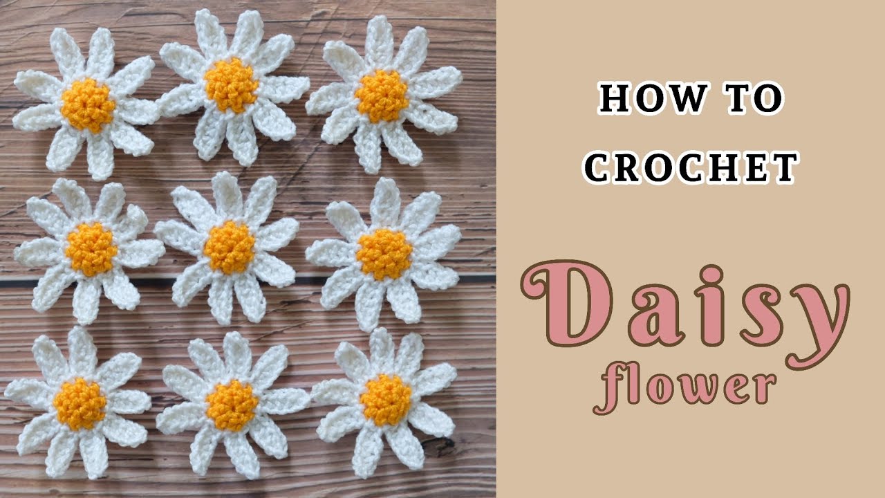 How to crochet daisy flower. YouTube