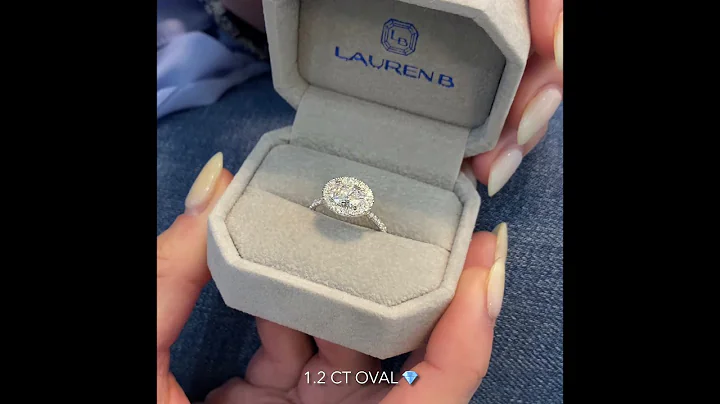 1.2 carat Oval Diamond 'East-West' Halo Design