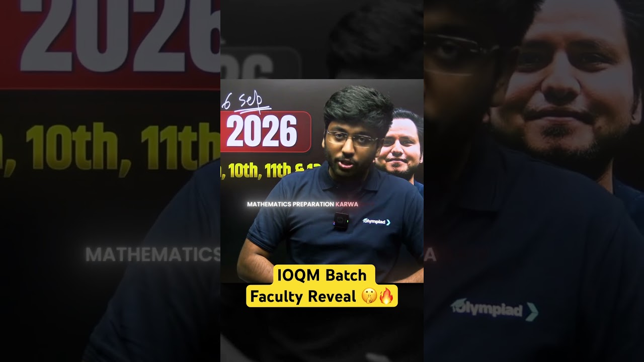 Meet Maths Faculty For IOQM Crash Course Batch 🔥