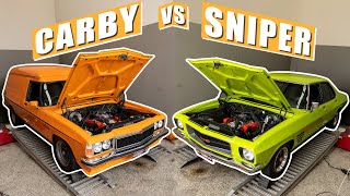 CARBY VS SNIPER EFI  on the dyno.. it didnt quite go to plan