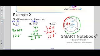 Geo B 10 2 notes finding arc measures