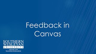 Viewing Feedback in Canvas