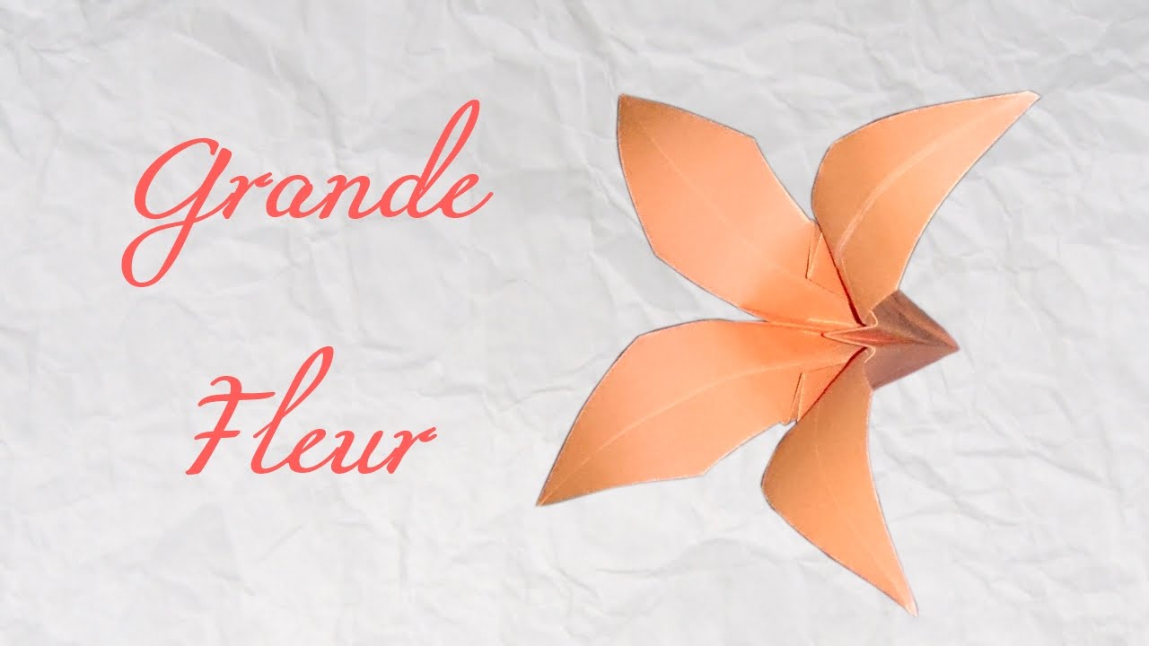 iris origami flower youtube HD Grande  in  Une flower YouTube ] ! paper Origami Big  [ fleur