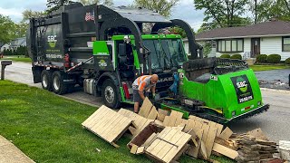 SBC Waste Front Loader Garbage Trucks Packing Bulk at the Spring Cleanup by MidwestTrashTrucks 109,804 views 1 month ago 9 minutes, 34 seconds