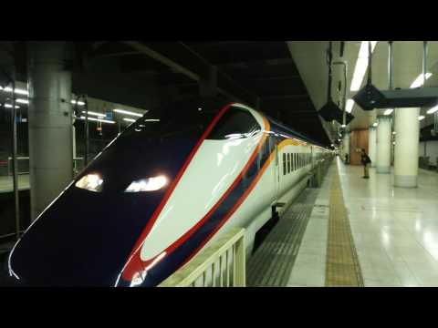 山形新幹線 つばさ（E3系） 新庄行き・東北新幹線 やまびこ（E2系） 仙台行き 145号 の出発
