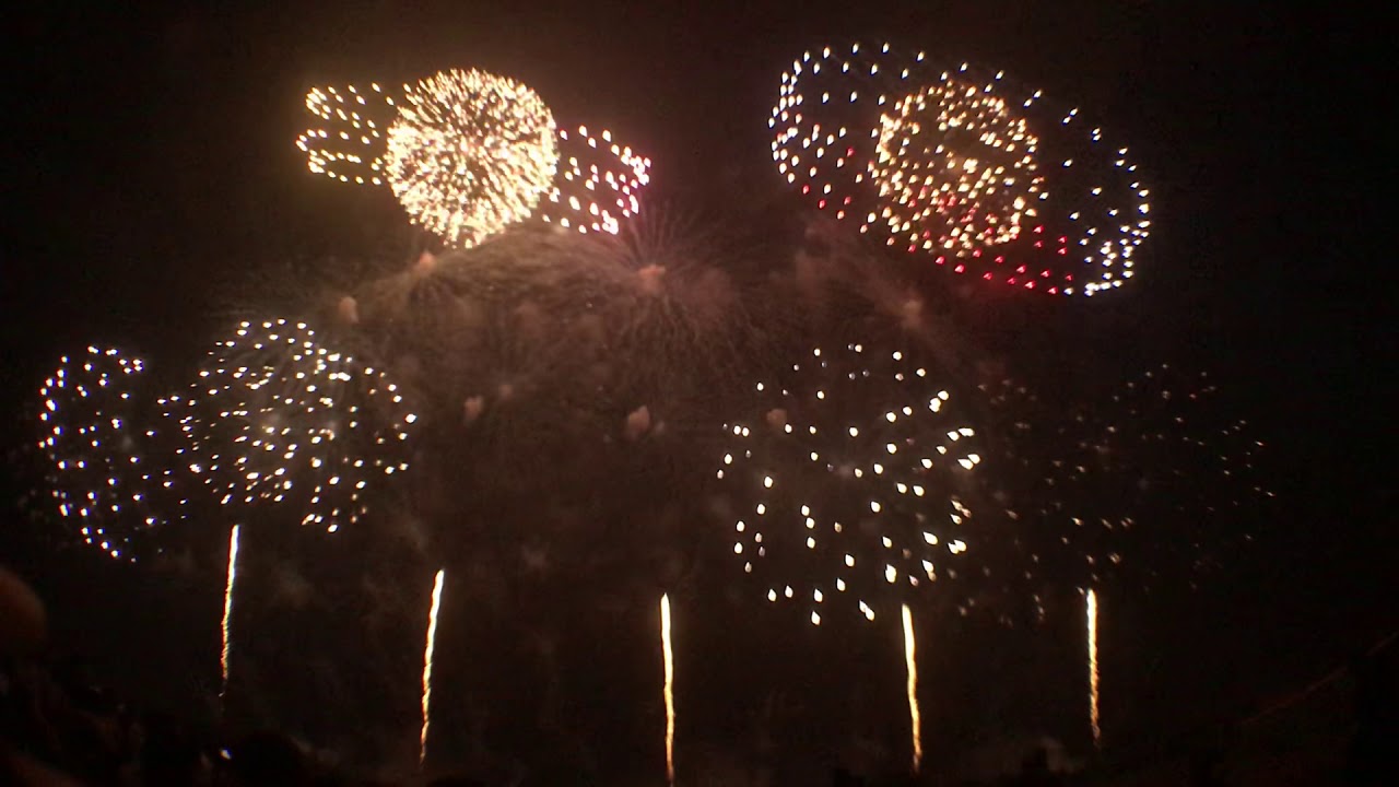 Wanima アゲイン 赤川花火大会19 オープニング アルプス煙火工業 Youtube