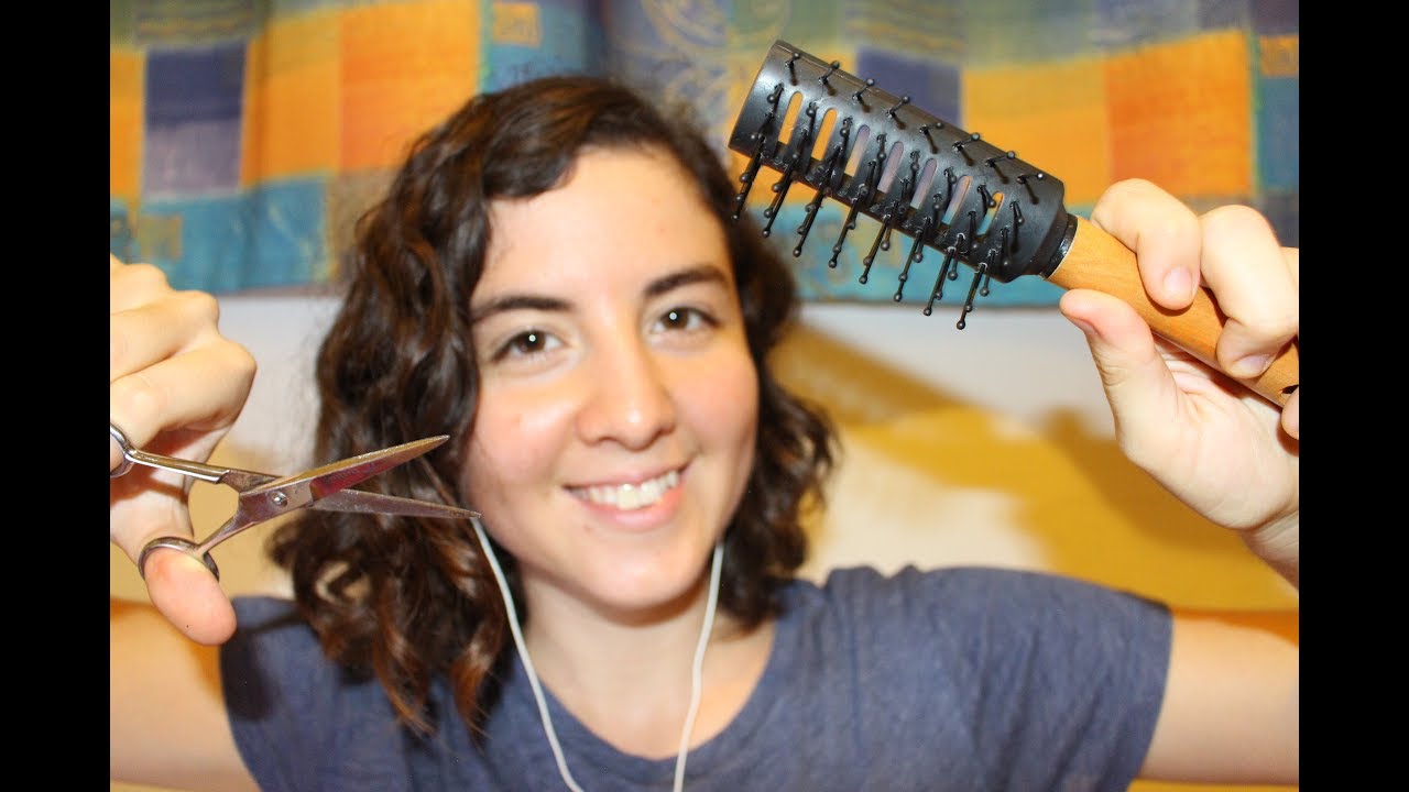 ASMR ROLEPLAY ESP | CORTE DE CABELLO Y SECADO (Tijeras, Secadora, Agua, Aceites)