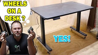Adding Caster Wheels to a Sit Stand Desk
