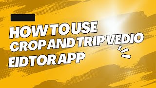 How to use crop and trim video Editor app | Tech With Adnan screenshot 5