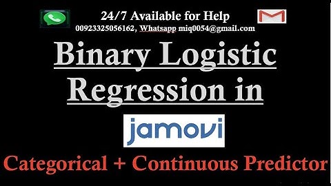 Binary Logistic Regression in Jamovi | Binary Logistic for Categorical and Continuous Variables